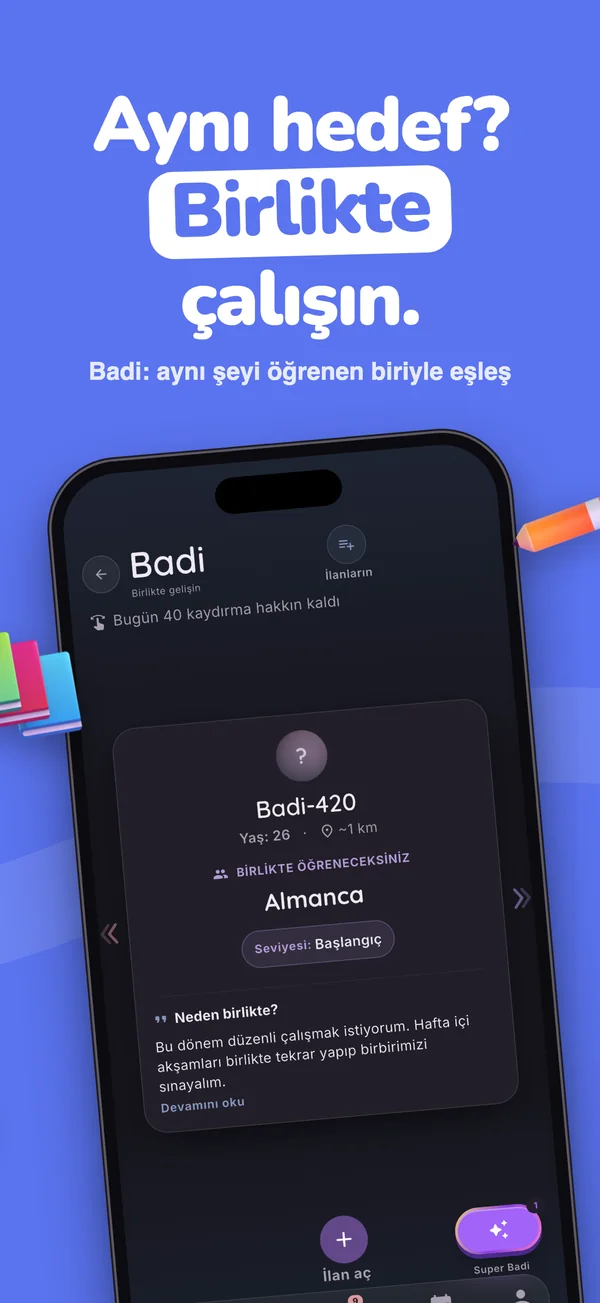 Bi’Badi badi ile çalış ekranı