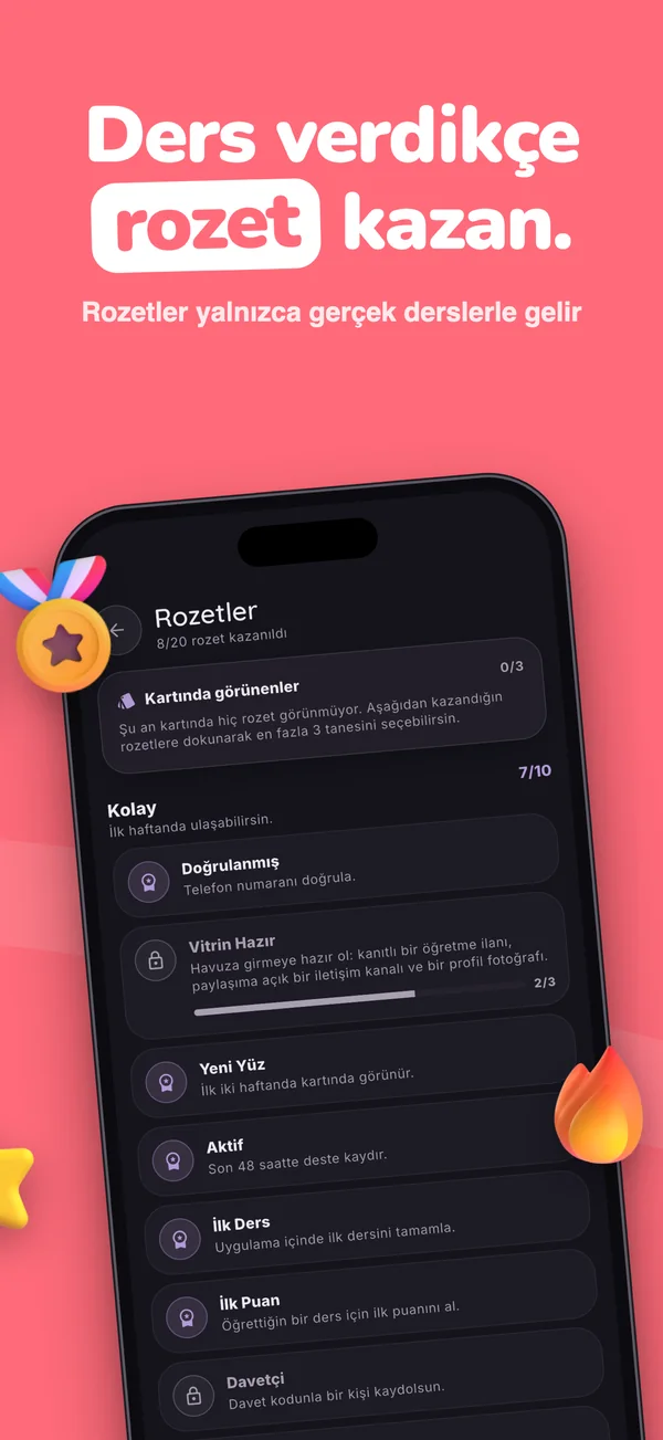 Bi’Badi rozetler ekranı