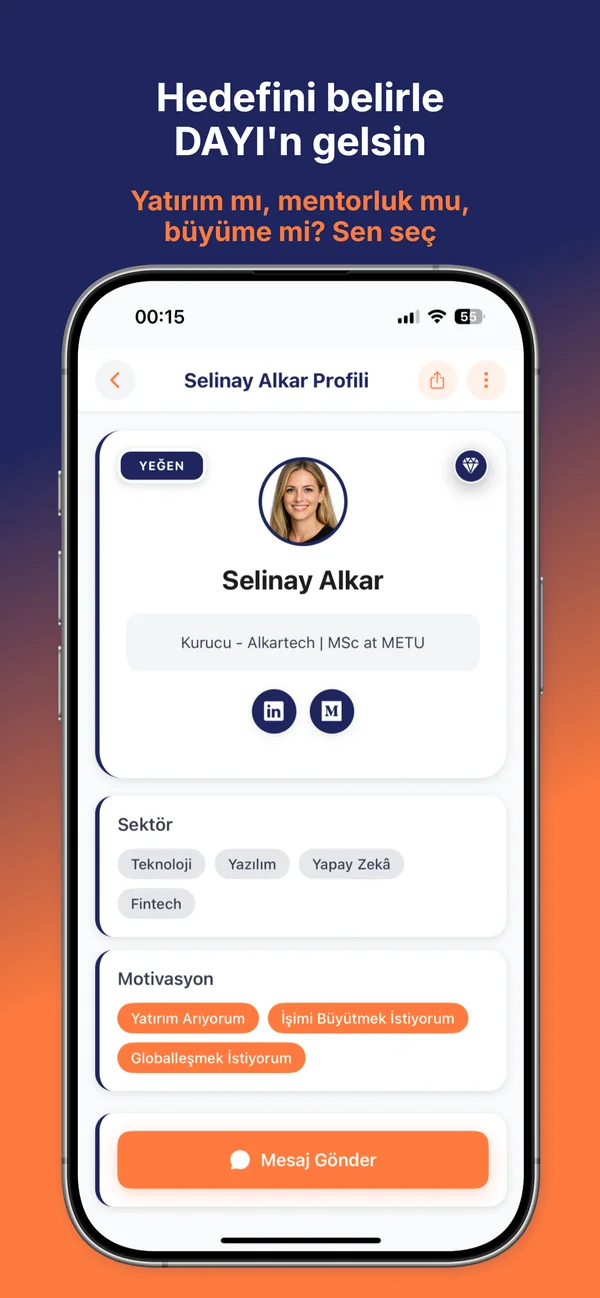 DAYICO hedef ve profil ekranı