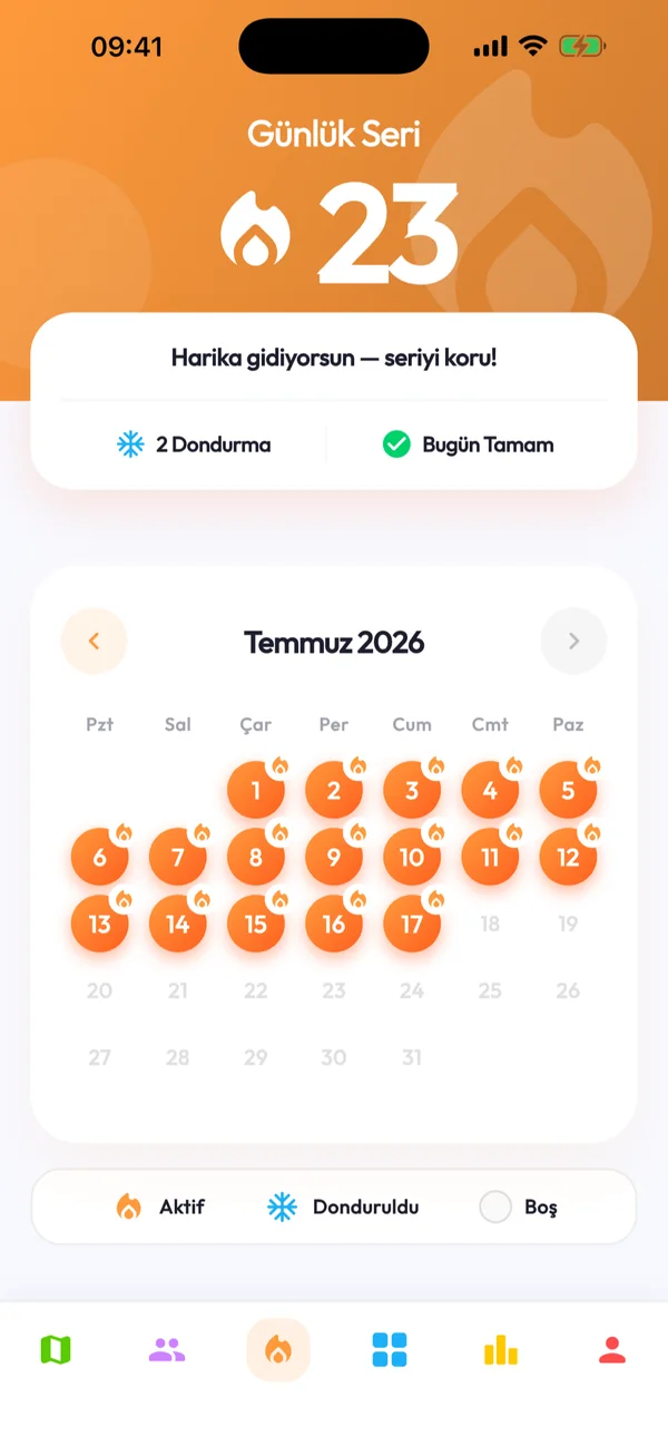 Lingo Race günlük seri ekranı